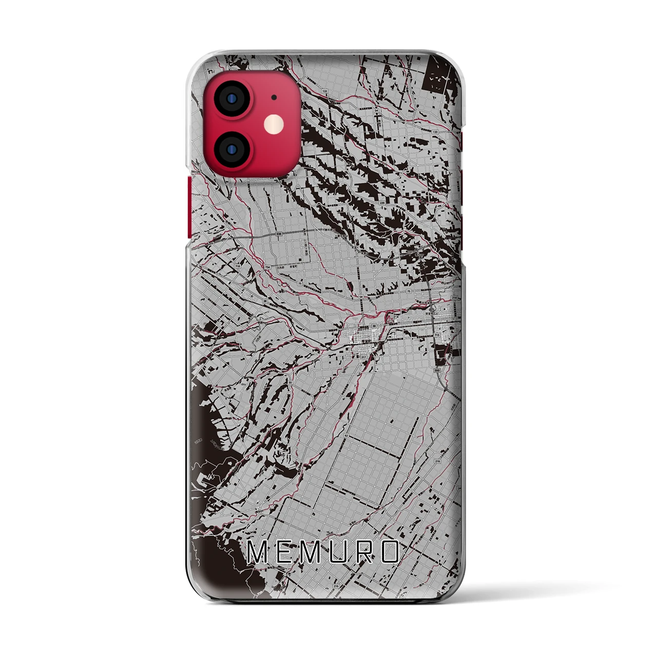 【芽室(北海道)】地図柄iPhoneケース(クリアタイプ)