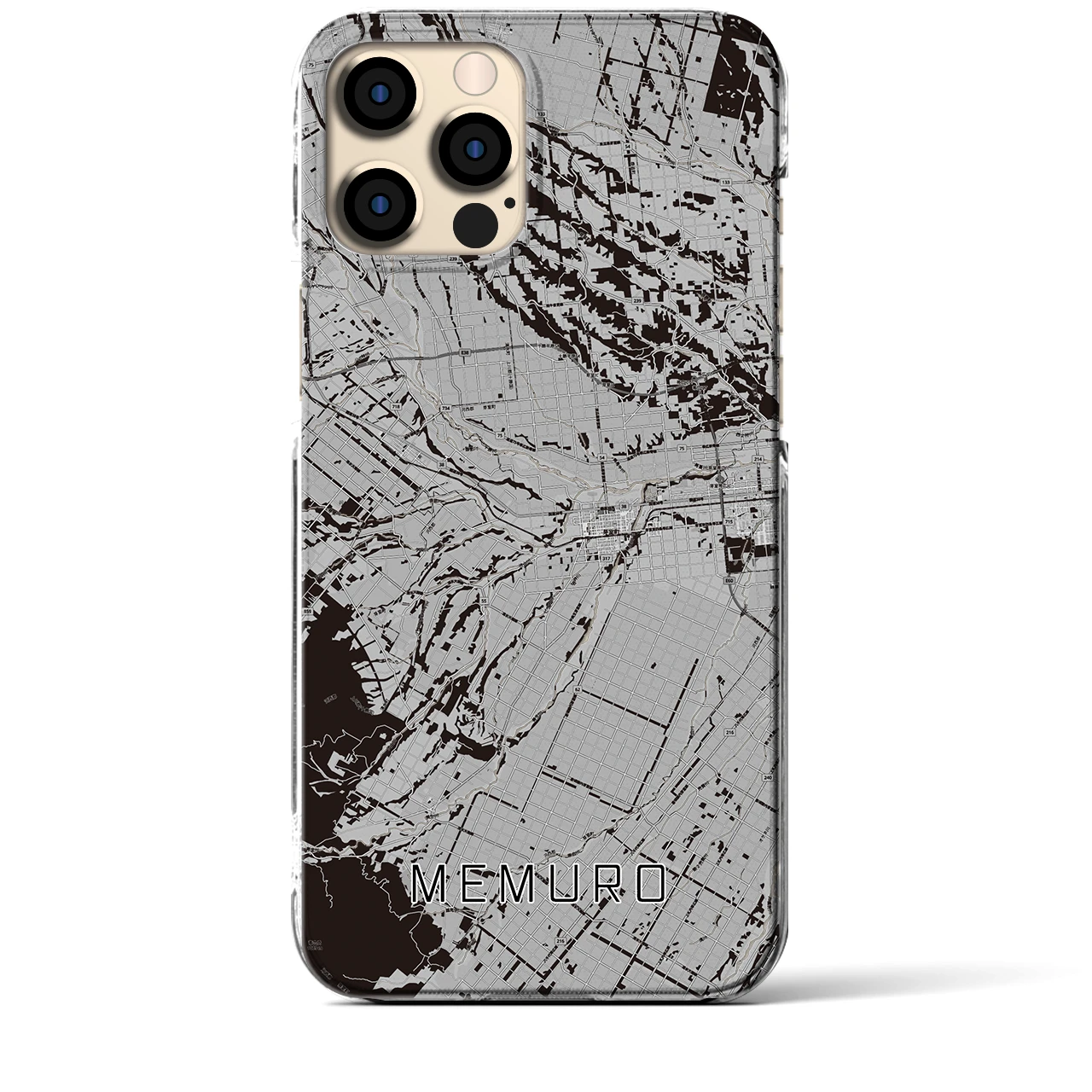 【芽室(北海道)】地図柄iPhoneケース(クリアタイプ)