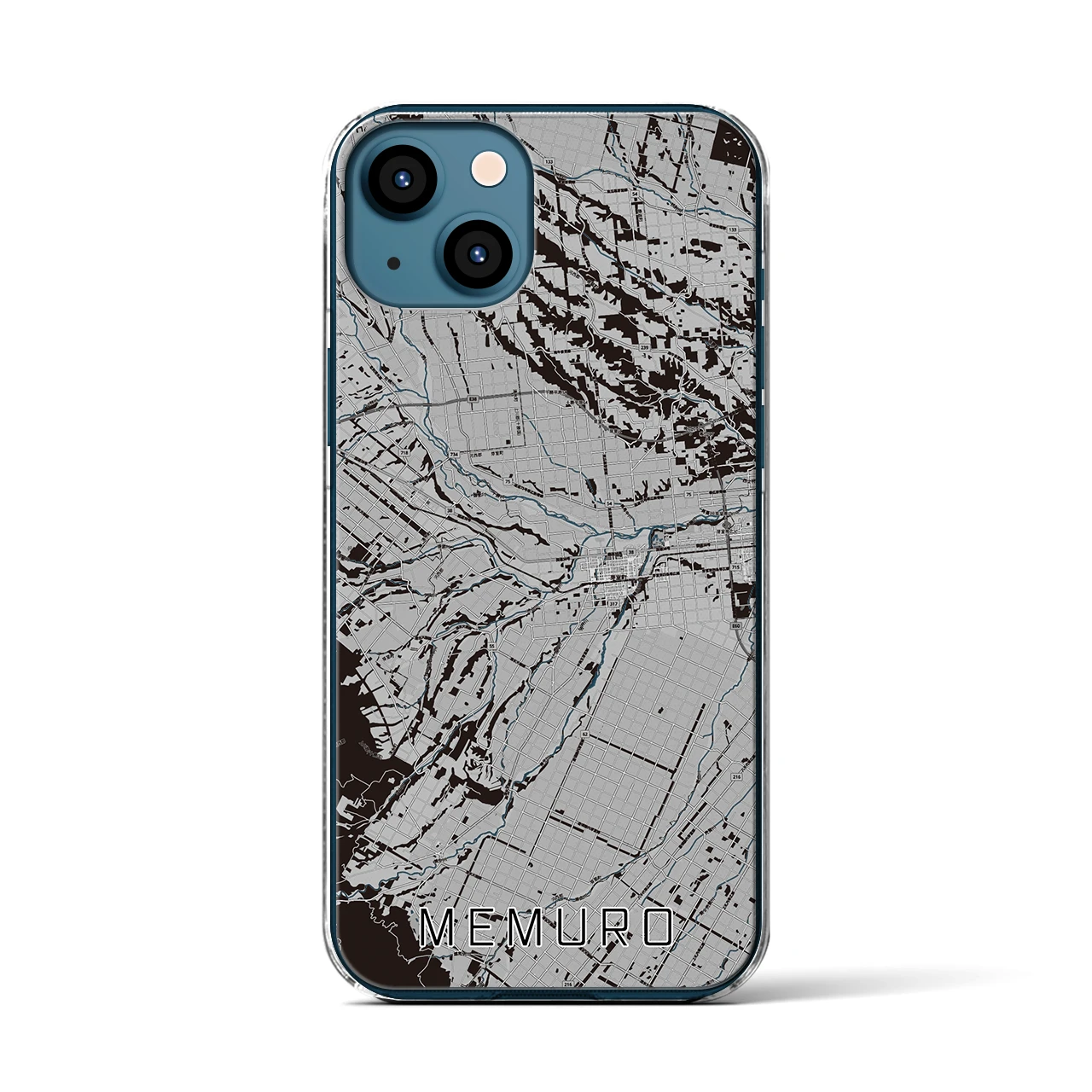 【芽室(北海道)】地図柄iPhoneケース(クリアタイプ)