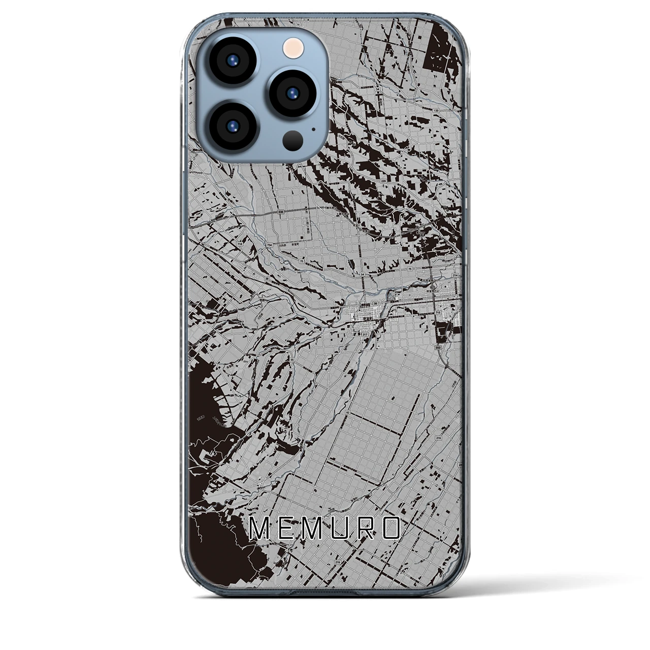 【芽室(北海道)】地図柄iPhoneケース(クリアタイプ)