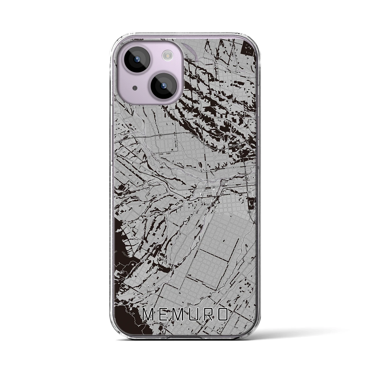 【芽室(北海道)】地図柄iPhoneケース(クリアタイプ)