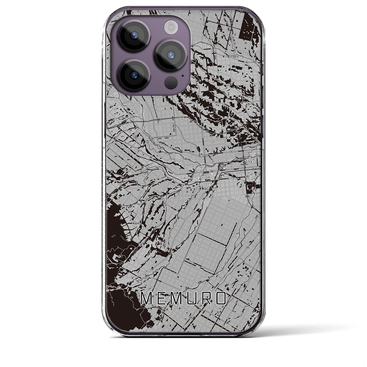 【芽室(北海道)】地図柄iPhoneケース(クリアタイプ)