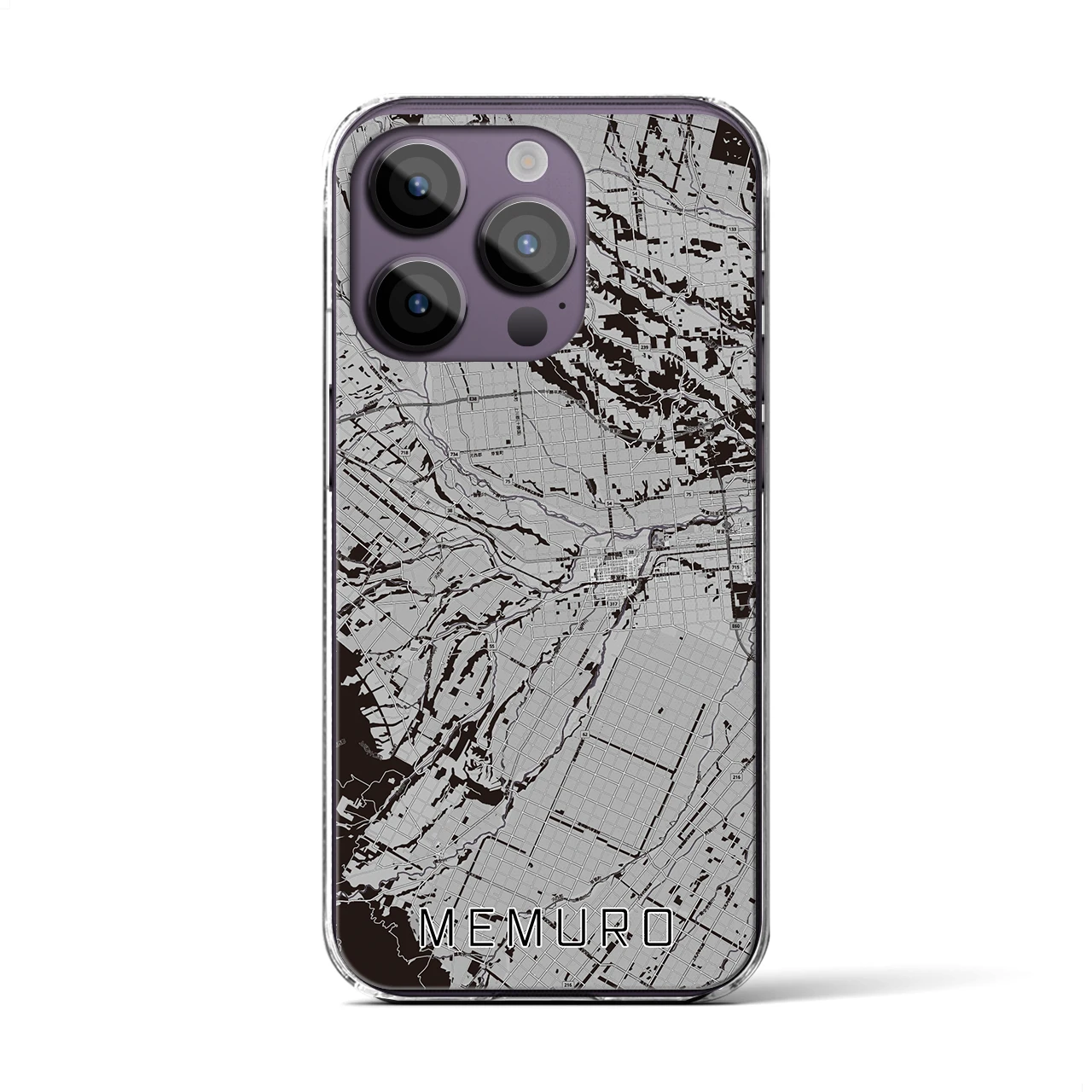 【芽室(北海道)】地図柄iPhoneケース(クリアタイプ)