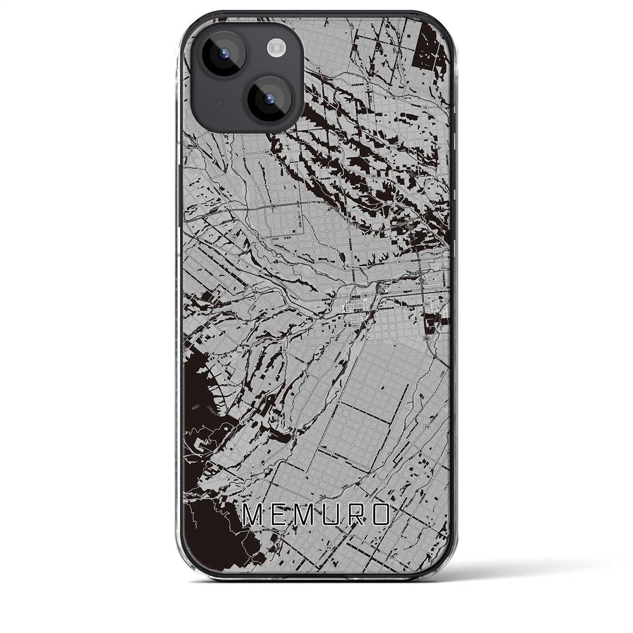 【芽室(北海道)】地図柄iPhoneケース(クリアタイプ)