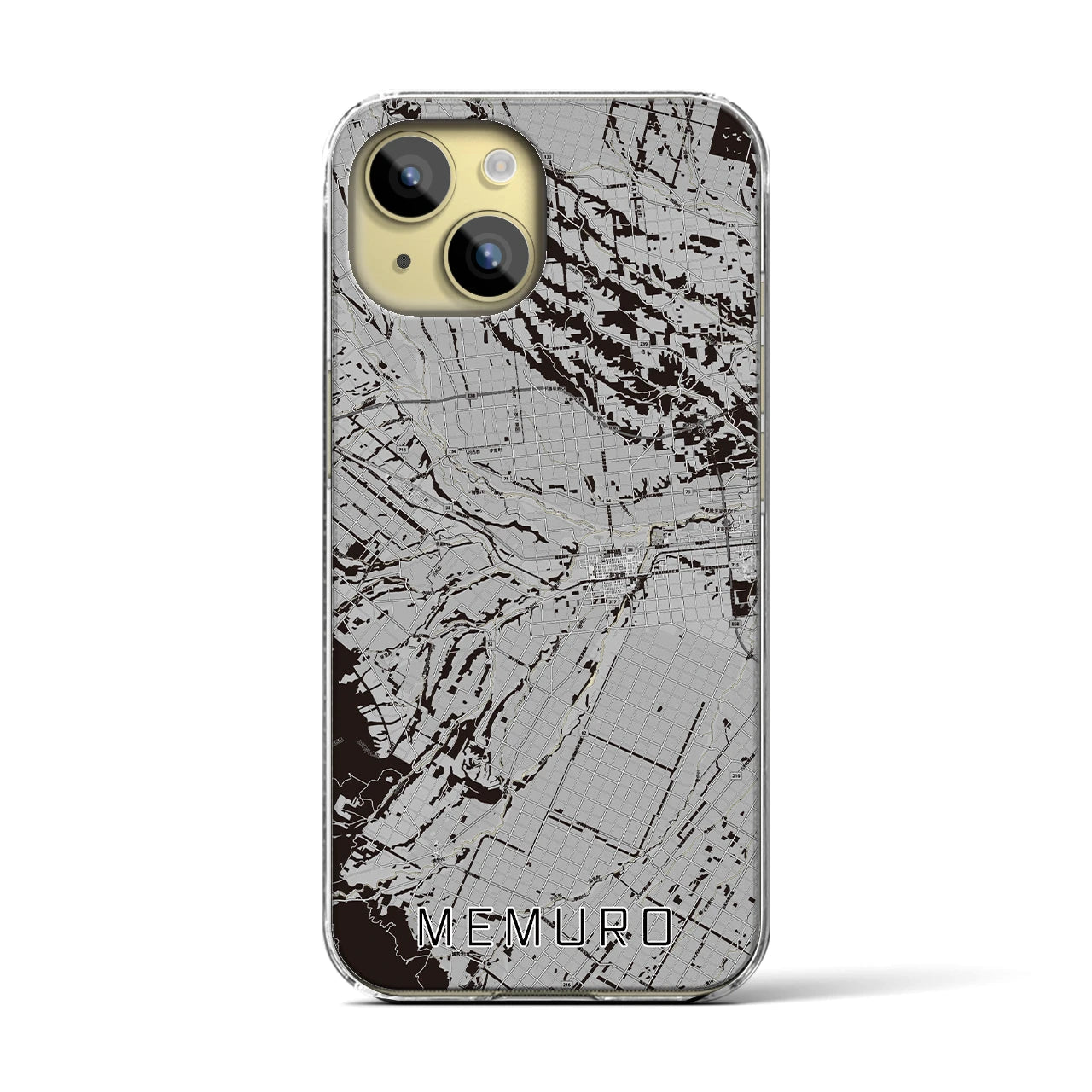 【芽室(北海道)】地図柄iPhoneケース(クリアタイプ)