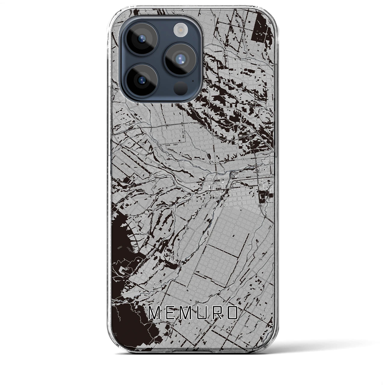 【芽室(北海道)】地図柄iPhoneケース(クリアタイプ)