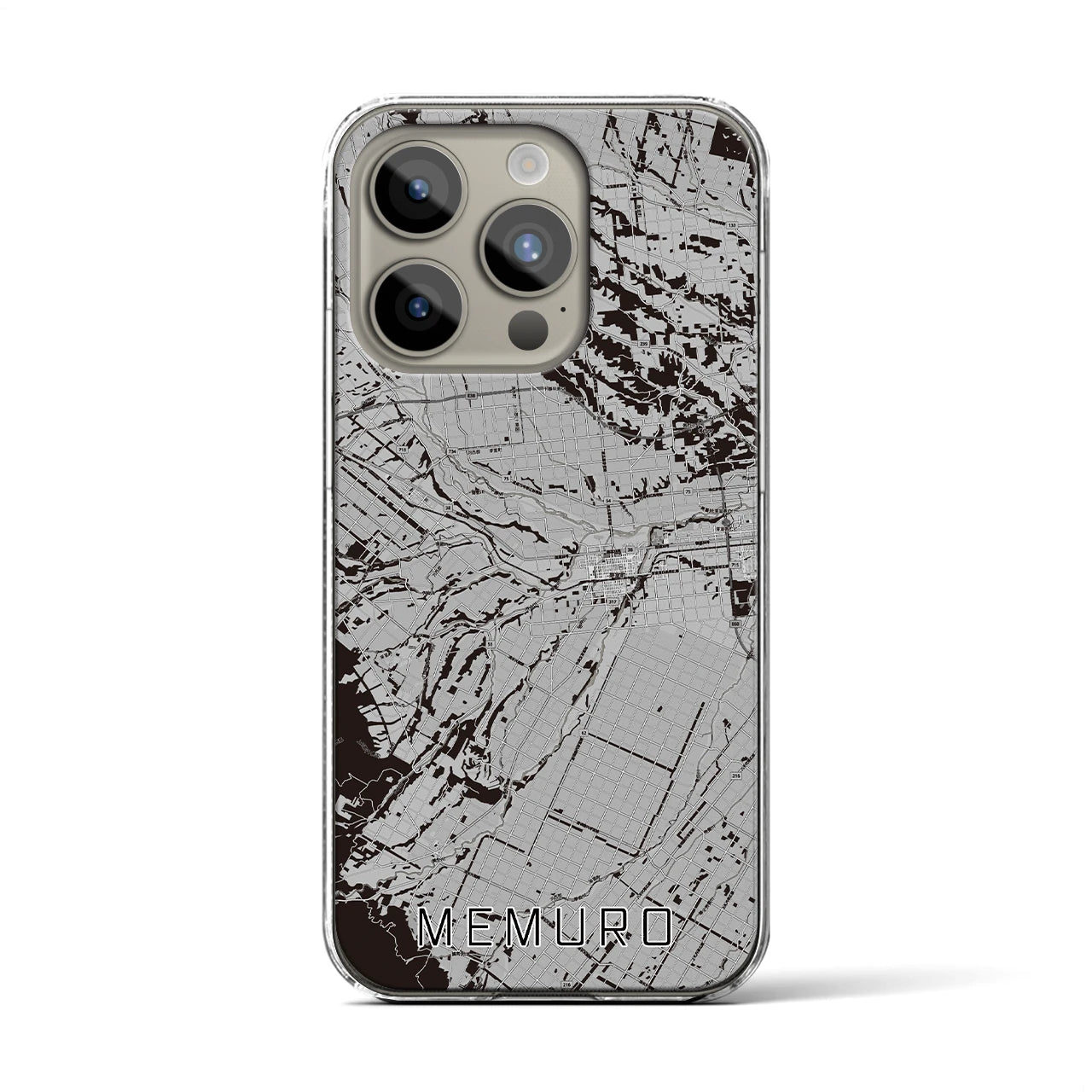 【芽室(北海道)】地図柄iPhoneケース(クリアタイプ)