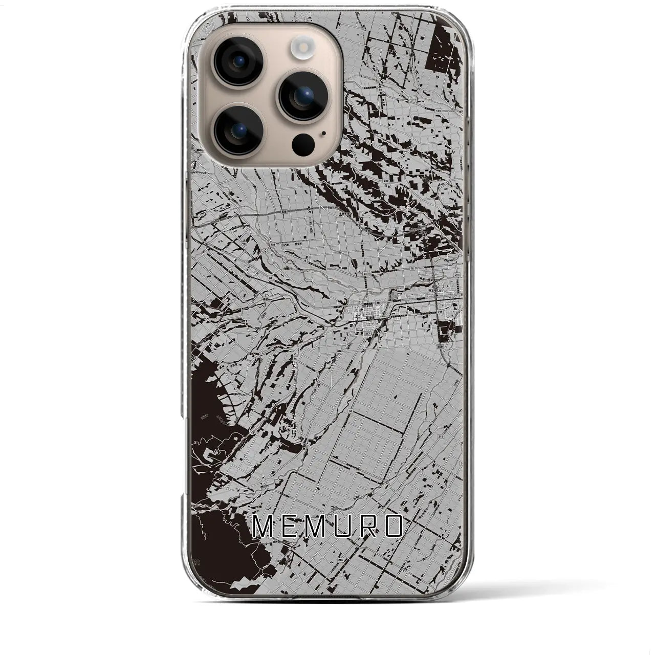 【芽室(北海道)】地図柄iPhoneケース(クリアタイプ)