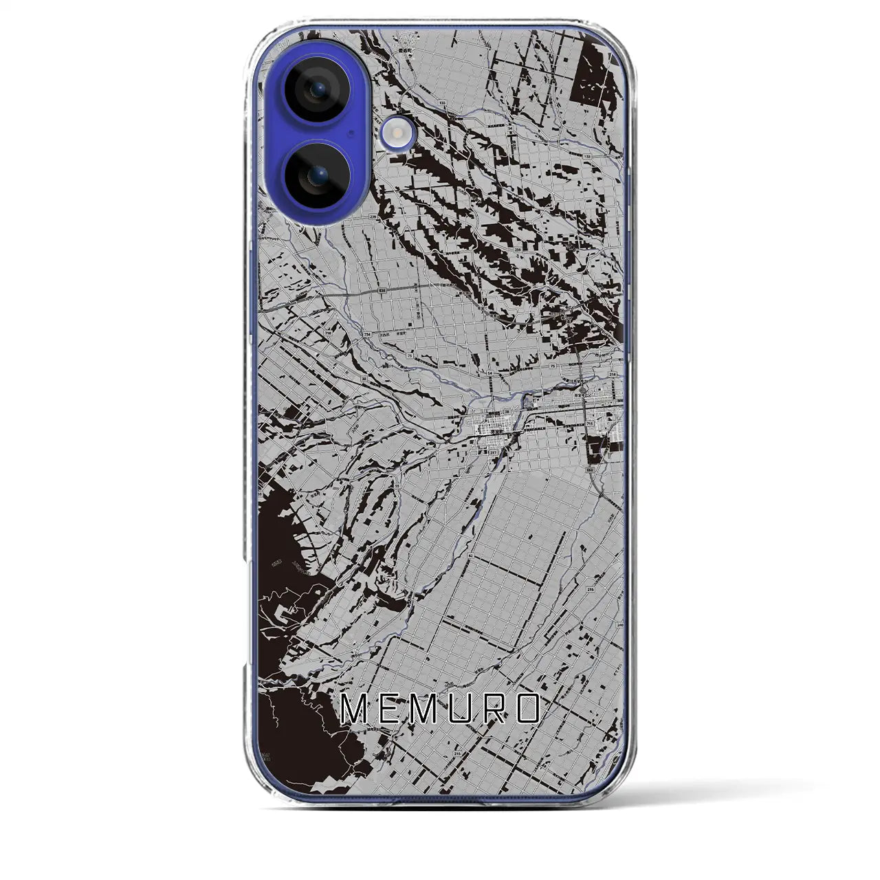 【芽室(北海道)】地図柄iPhoneケース(クリアタイプ)