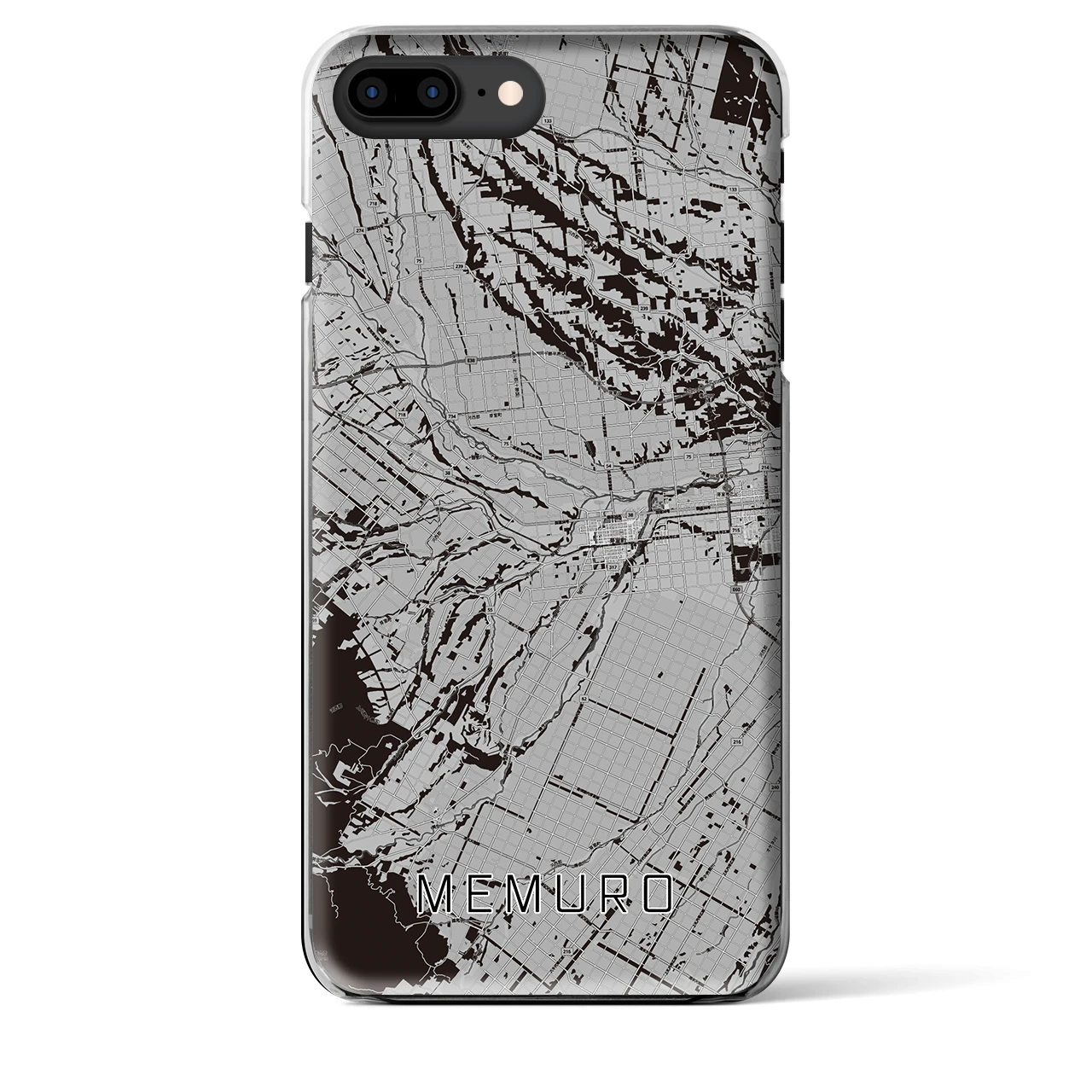 【芽室(北海道)】地図柄iPhoneケース(クリアタイプ)