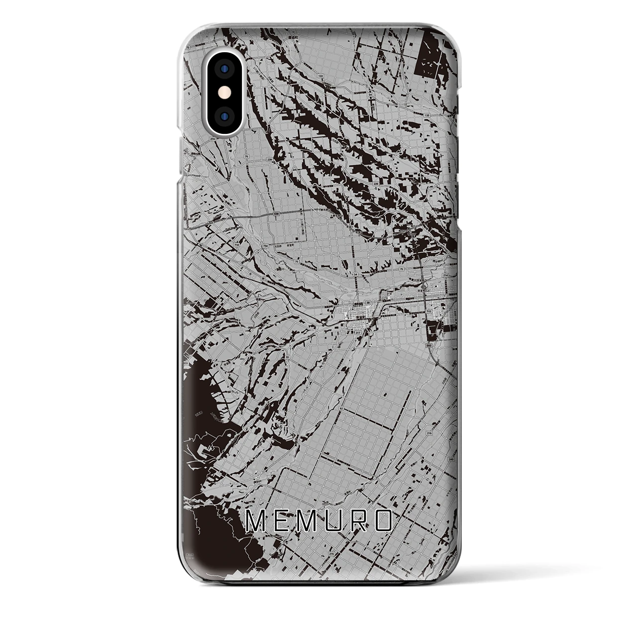 【芽室(北海道)】地図柄iPhoneケース(クリアタイプ)