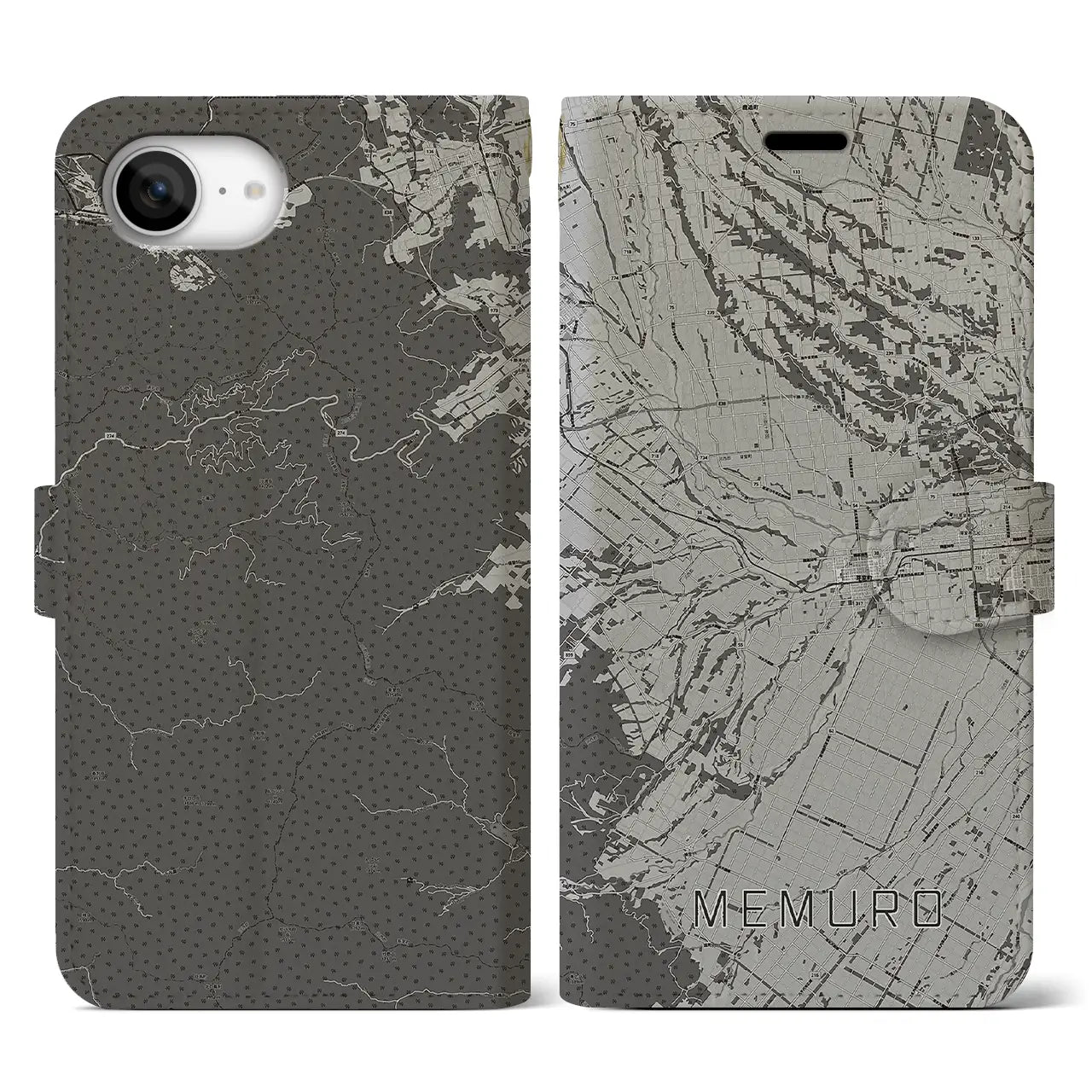 【芽室(北海道)】地図柄iPhoneケース(手帳タイプ)
