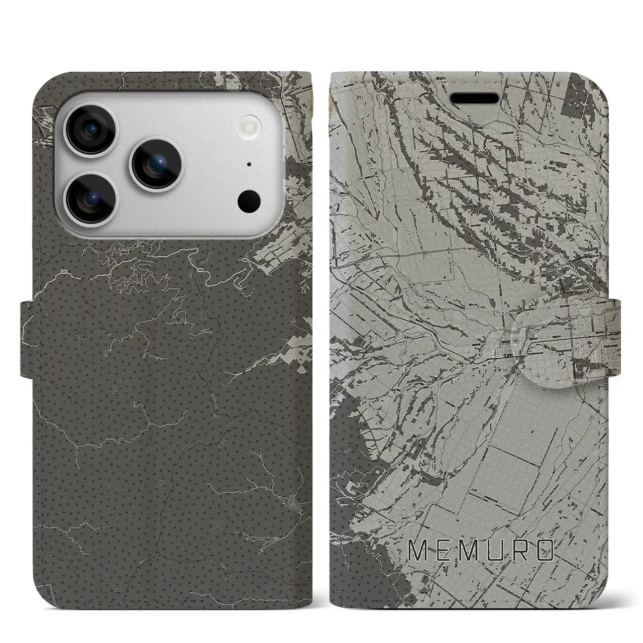 【芽室(北海道)】地図柄iPhoneケース(手帳タイプ)