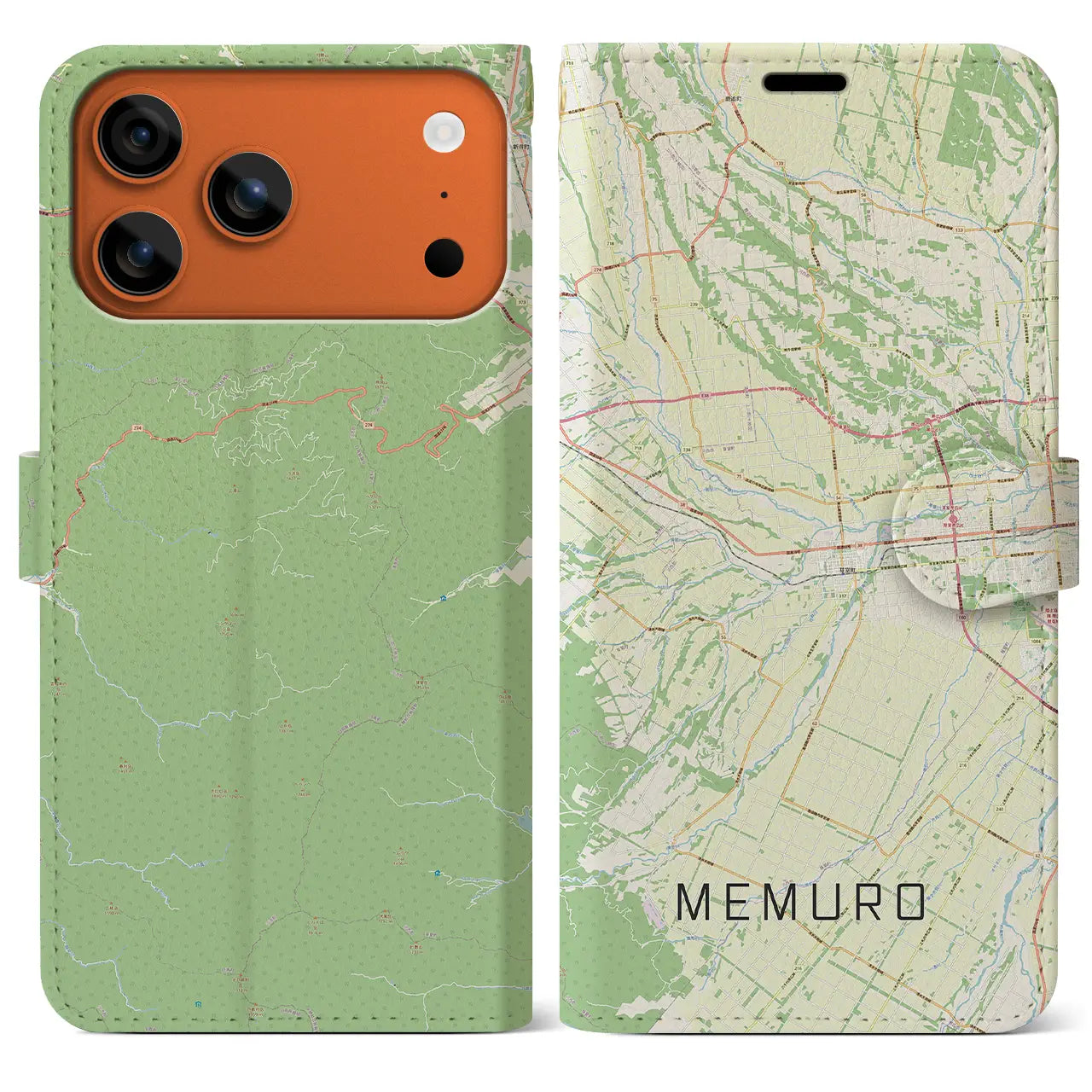 【芽室(北海道)】地図柄iPhoneケース(手帳タイプ)