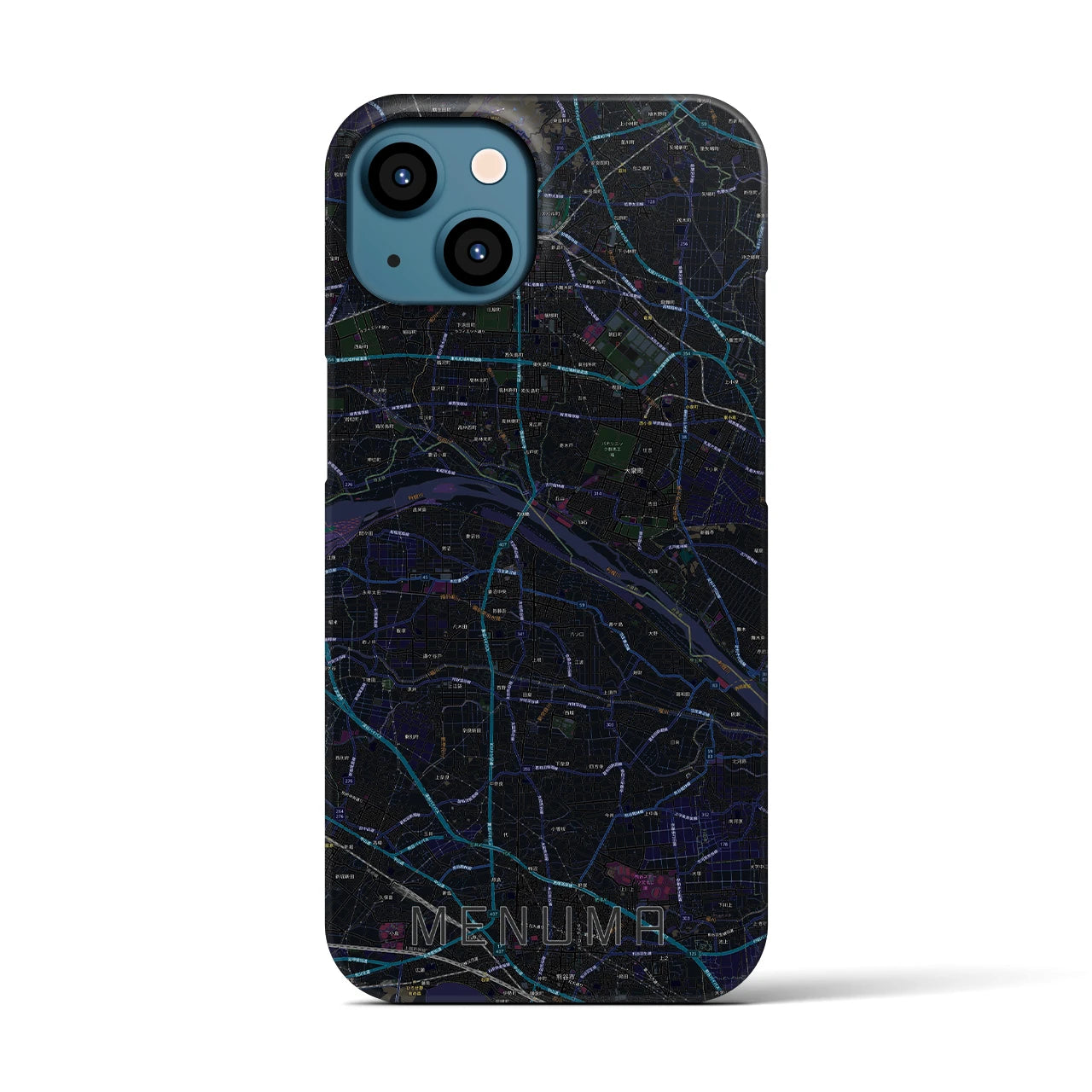 【妻沼(埼玉県)】地図柄iPhoneケース(バックカバータイプ)