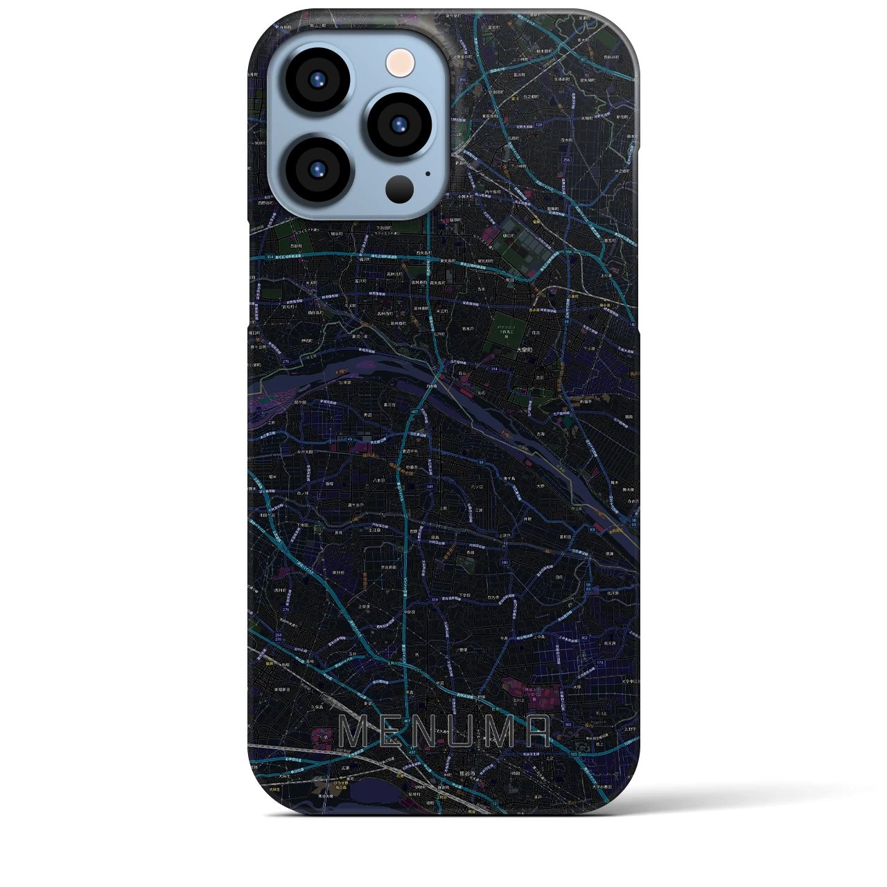 【妻沼(埼玉県)】地図柄iPhoneケース(バックカバータイプ)
