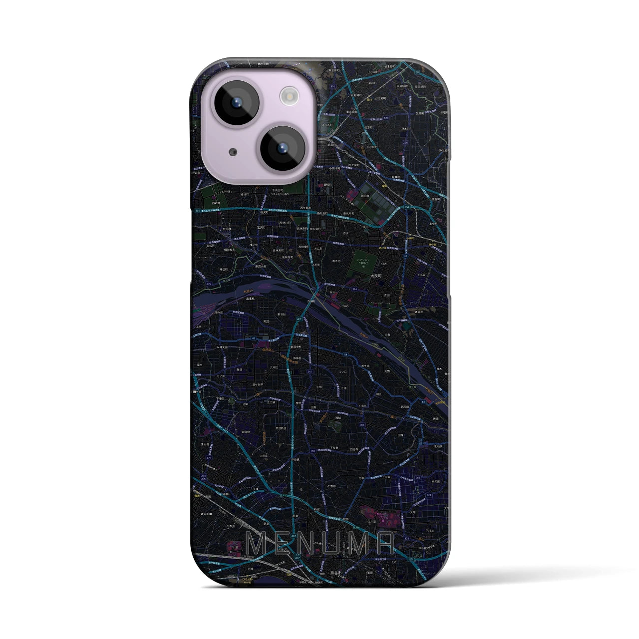 【妻沼(埼玉県)】地図柄iPhoneケース(バックカバータイプ)