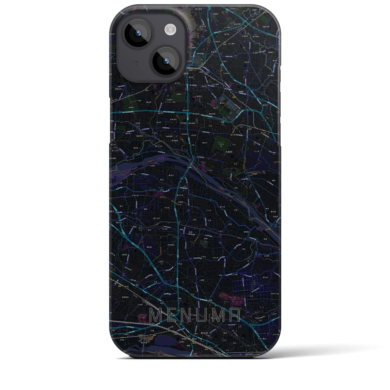 【妻沼(埼玉県)】地図柄iPhoneケース(バックカバータイプ)