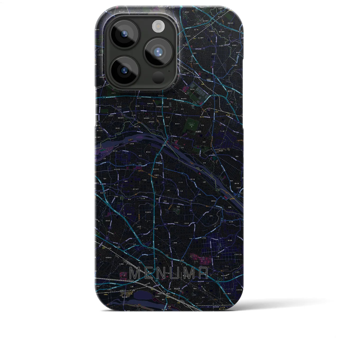 【妻沼(埼玉県)】地図柄iPhoneケース(バックカバータイプ)
