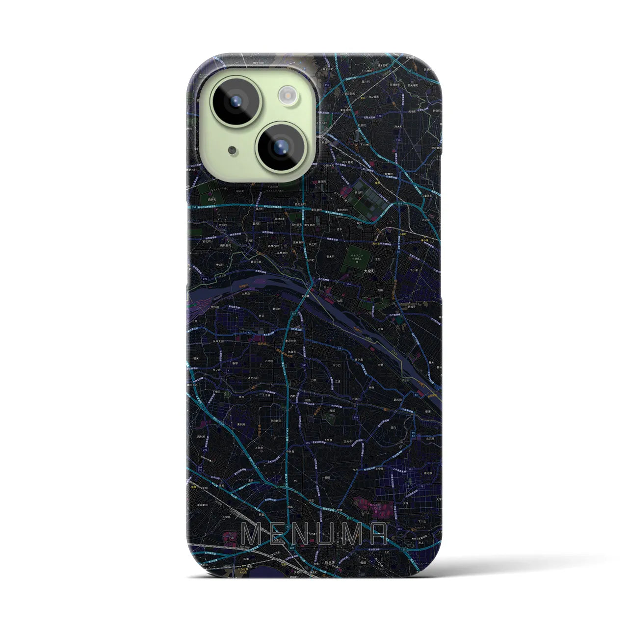 【妻沼(埼玉県)】地図柄iPhoneケース(バックカバータイプ)