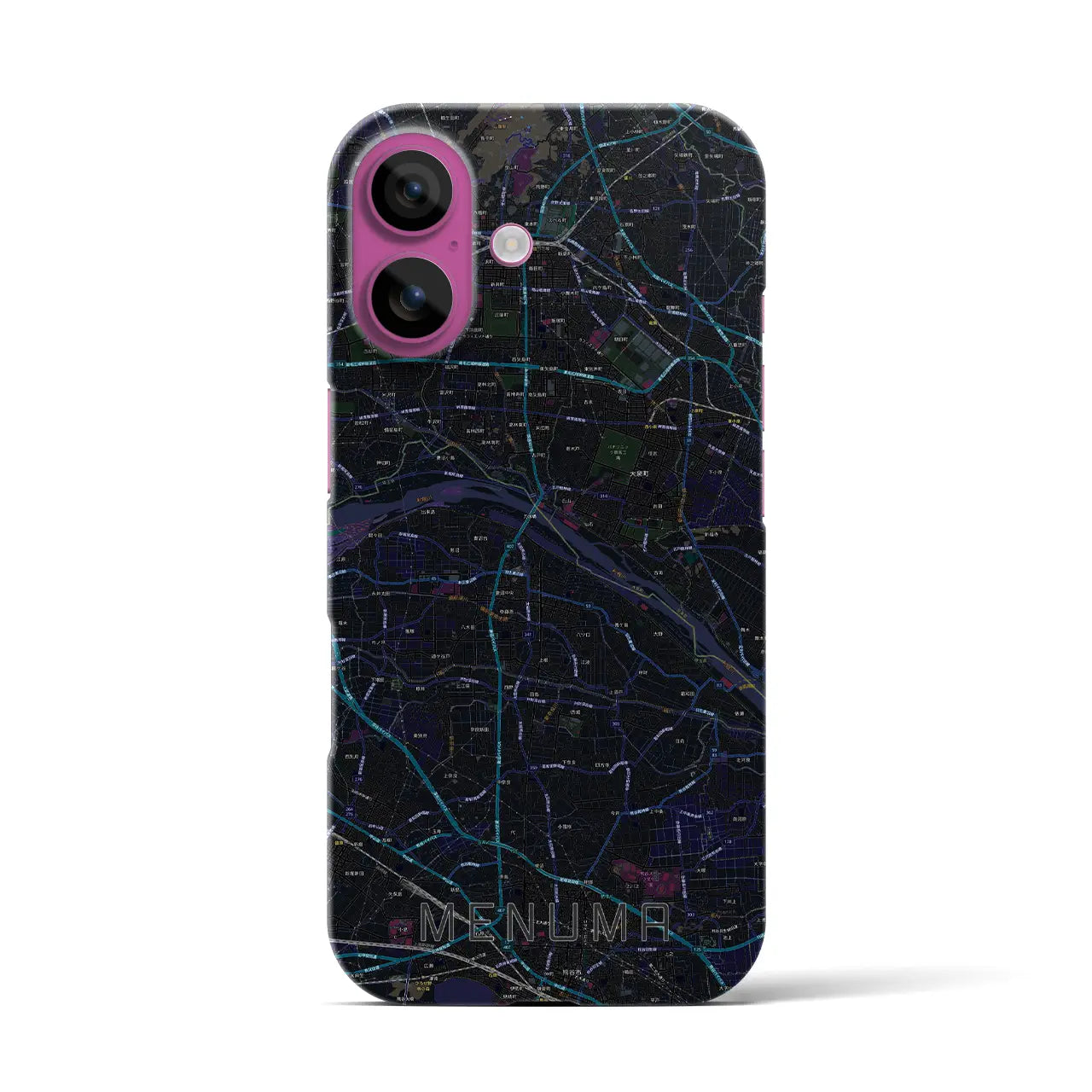 【妻沼(埼玉県)】地図柄iPhoneケース(バックカバータイプ)