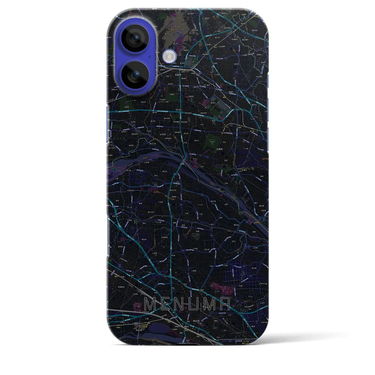 【妻沼(埼玉県)】地図柄iPhoneケース(バックカバータイプ)