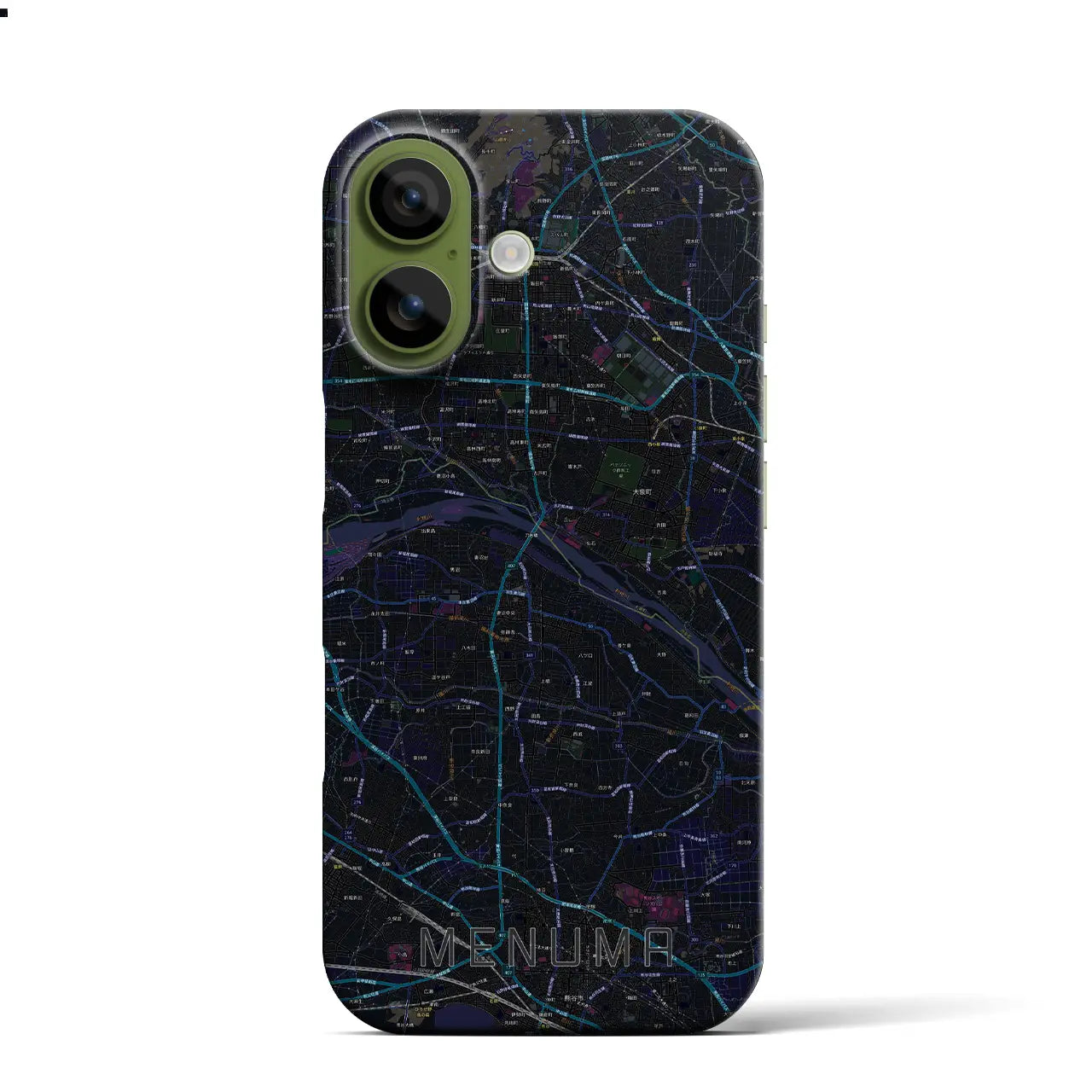 【妻沼(埼玉県)】地図柄iPhoneケース(バックカバータイプ)