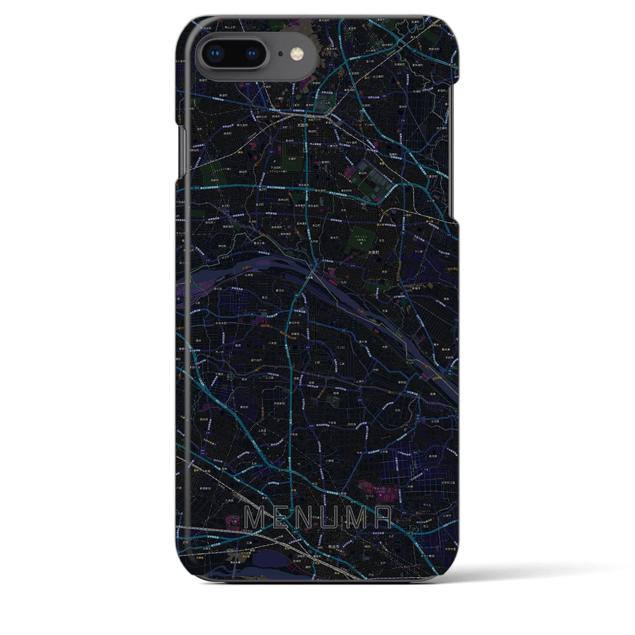 【妻沼(埼玉県)】地図柄iPhoneケース(バックカバータイプ)