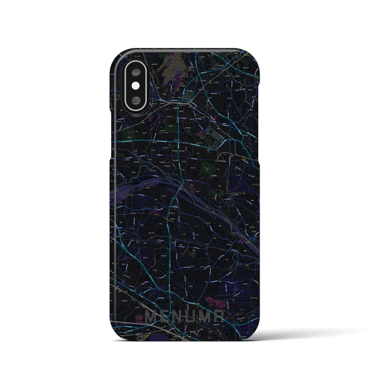 【妻沼(埼玉県)】地図柄iPhoneケース(バックカバータイプ)