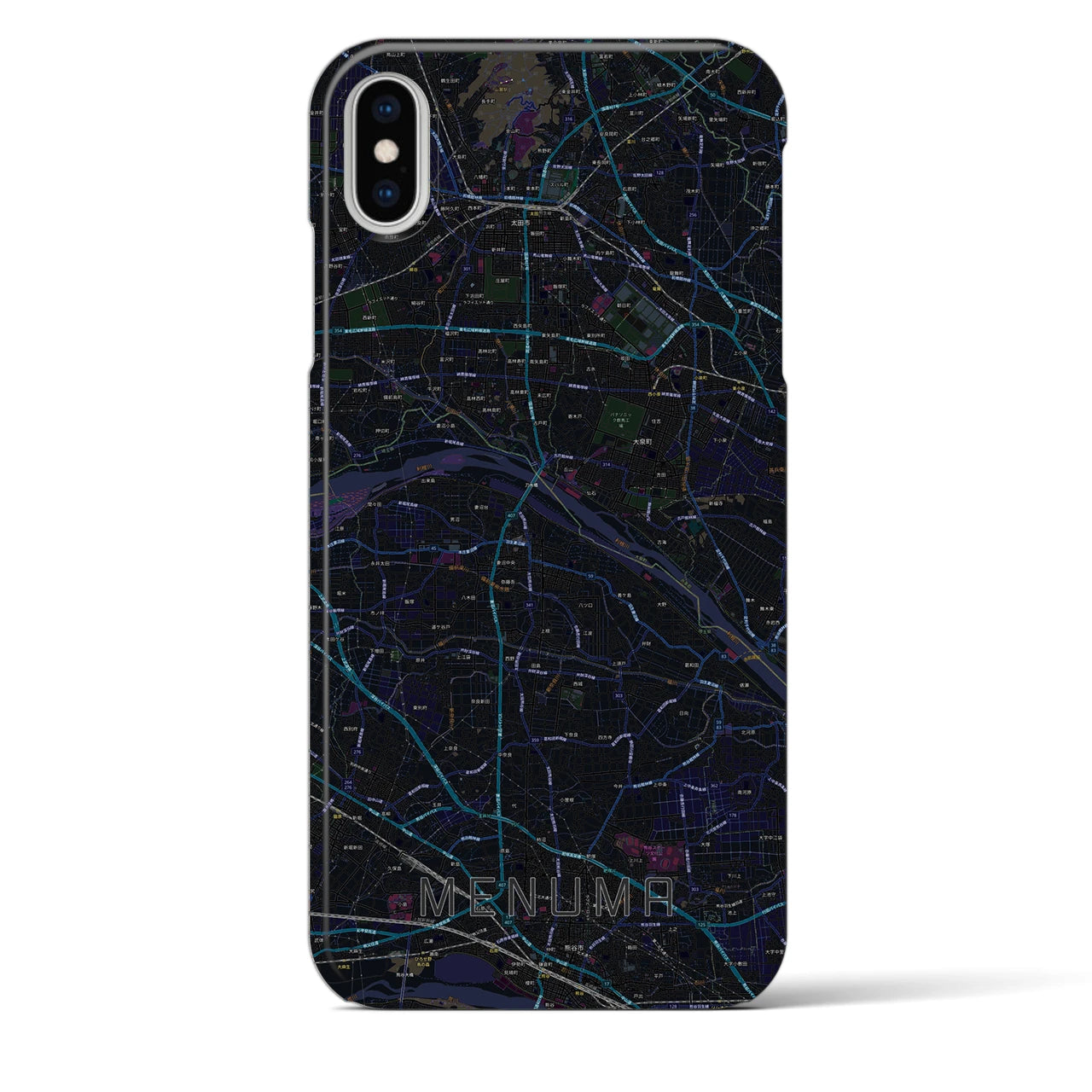 【妻沼(埼玉県)】地図柄iPhoneケース(バックカバータイプ)