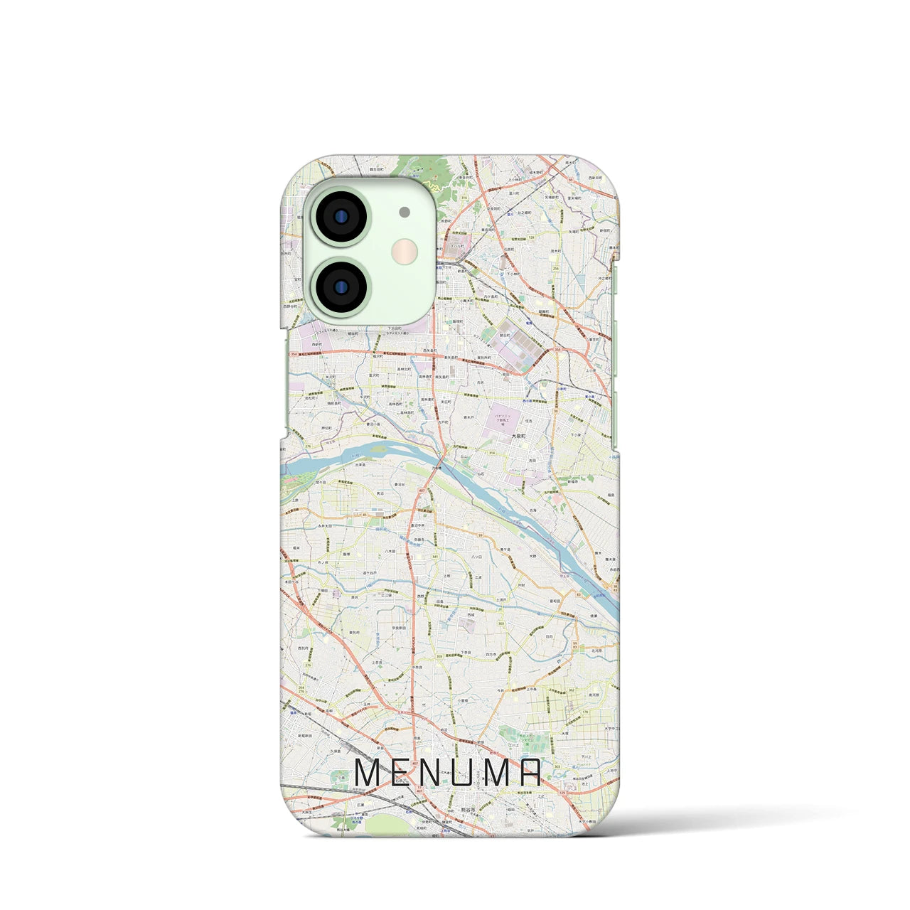 【妻沼(埼玉県)】地図柄iPhoneケース(バックカバータイプ)