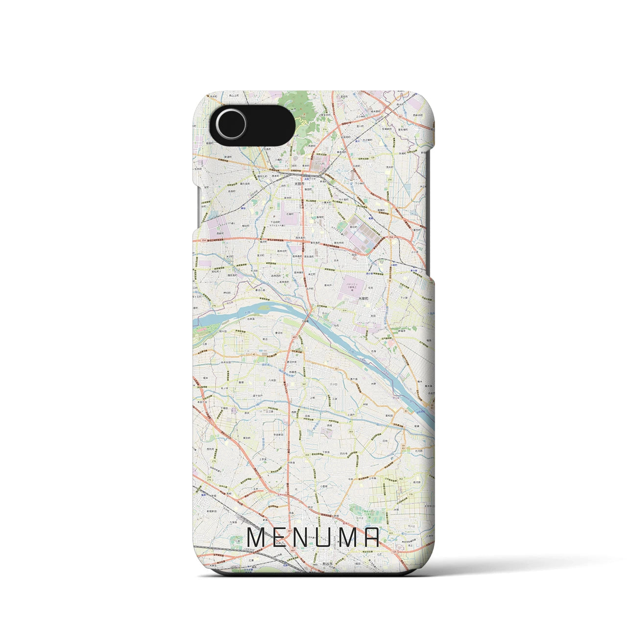 【妻沼(埼玉県)】地図柄iPhoneケース(バックカバータイプ)