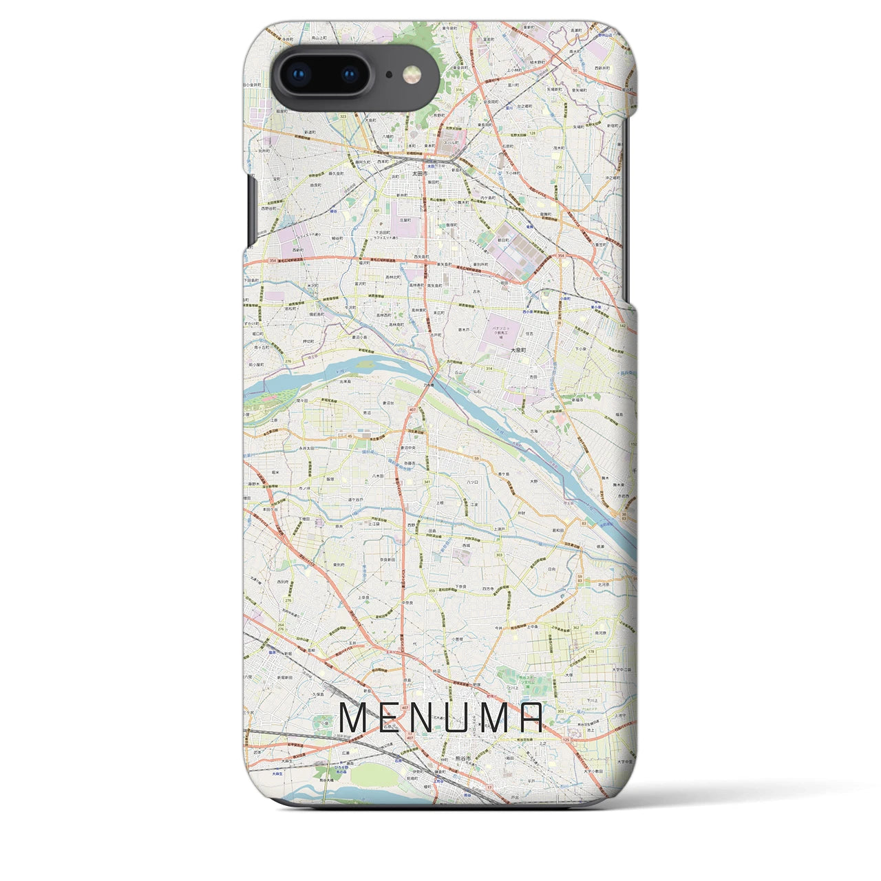 【妻沼(埼玉県)】地図柄iPhoneケース(バックカバータイプ)