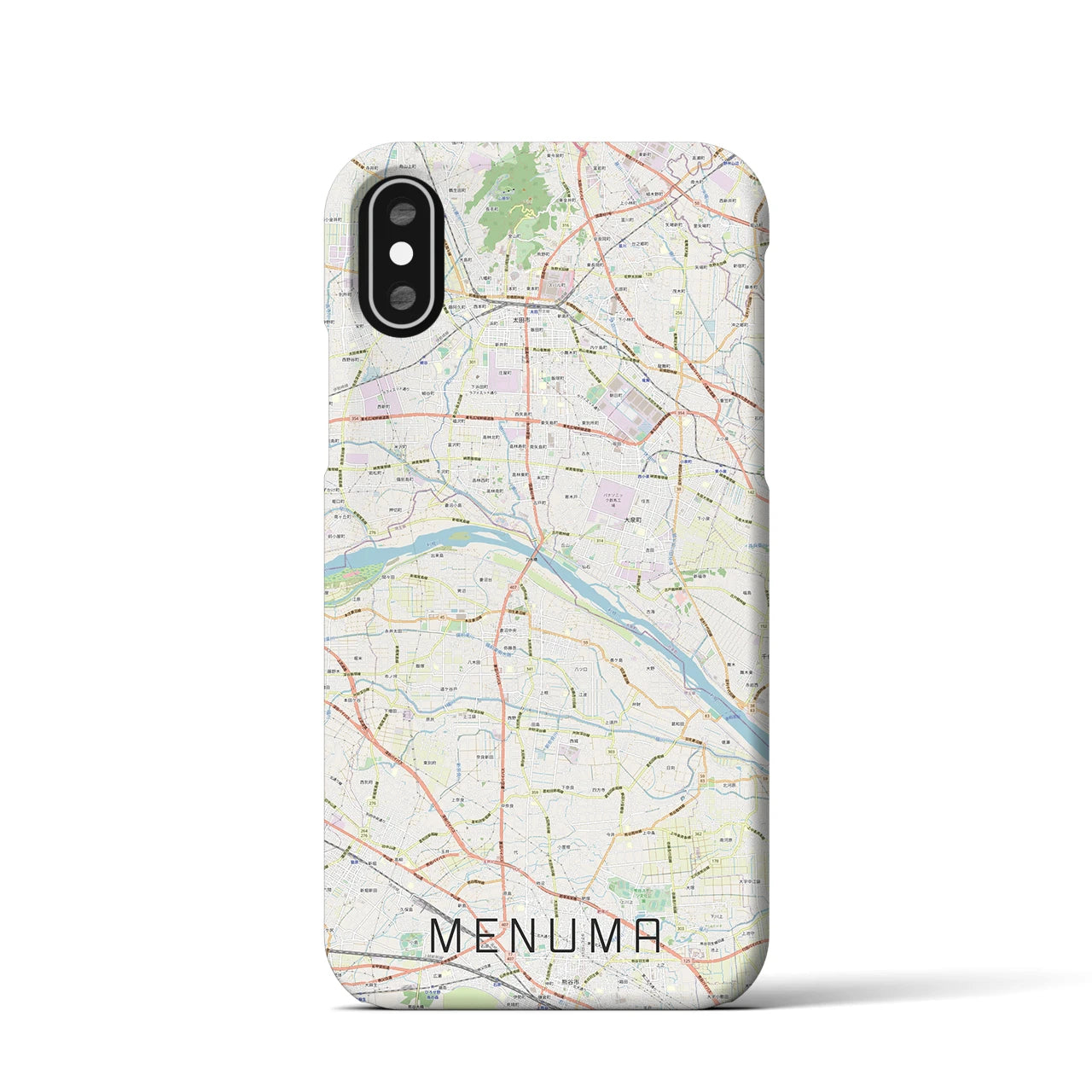 【妻沼(埼玉県)】地図柄iPhoneケース(バックカバータイプ)