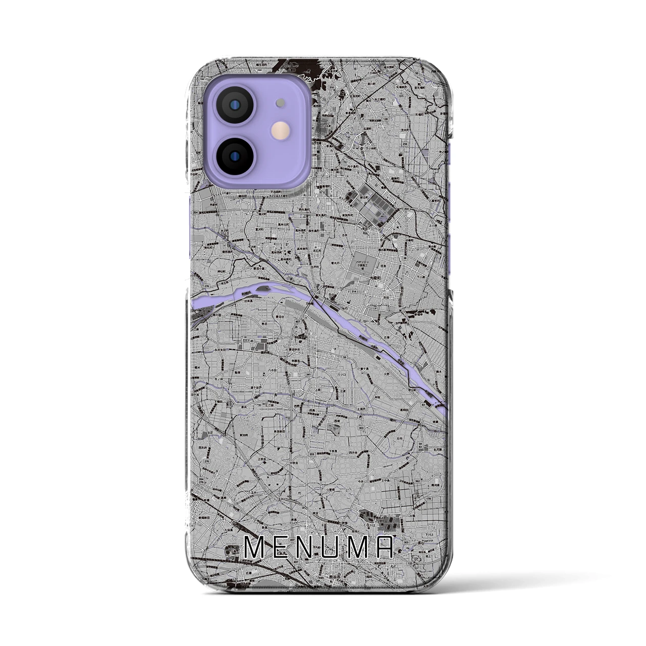 【妻沼(埼玉県)】地図柄iPhoneケース(クリアタイプ)