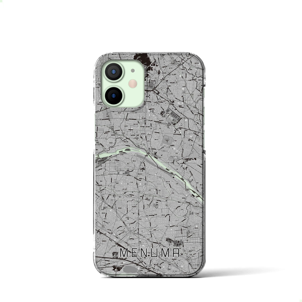 【妻沼(埼玉県)】地図柄iPhoneケース(クリアタイプ)