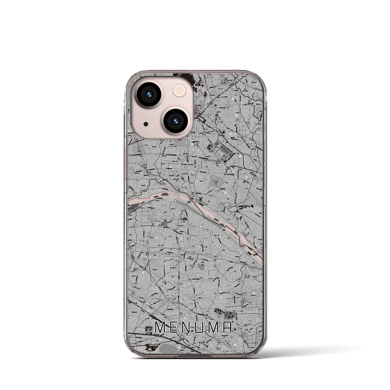 【妻沼(埼玉県)】地図柄iPhoneケース(クリアタイプ)