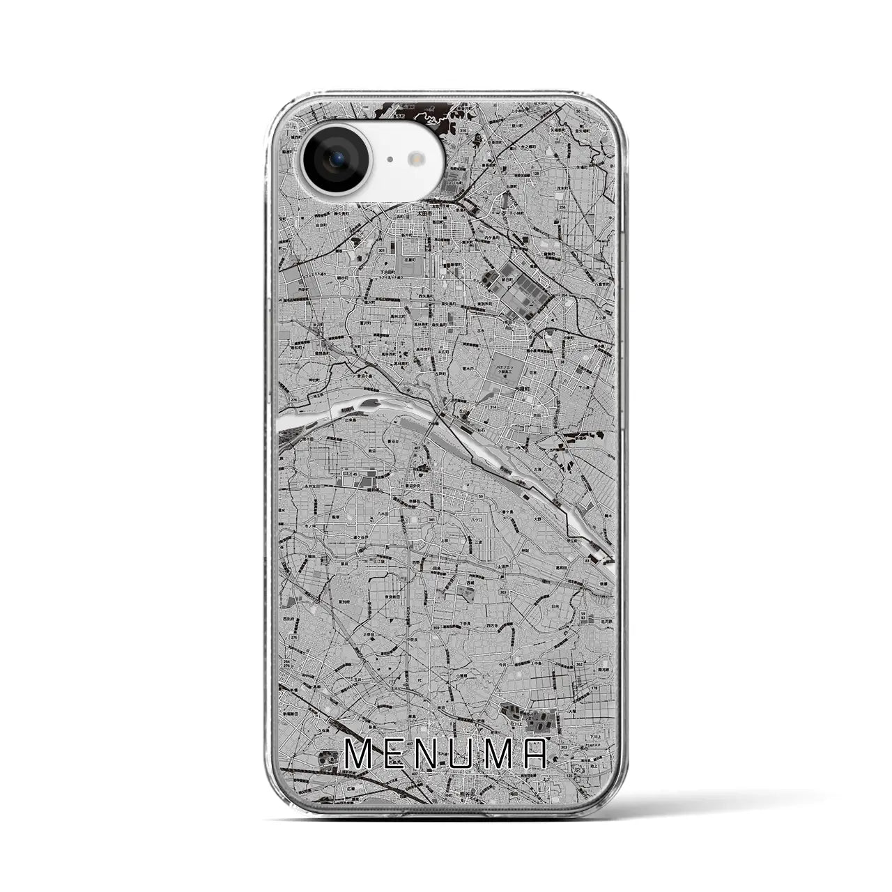 【妻沼(埼玉県)】地図柄iPhoneケース(クリアタイプ)