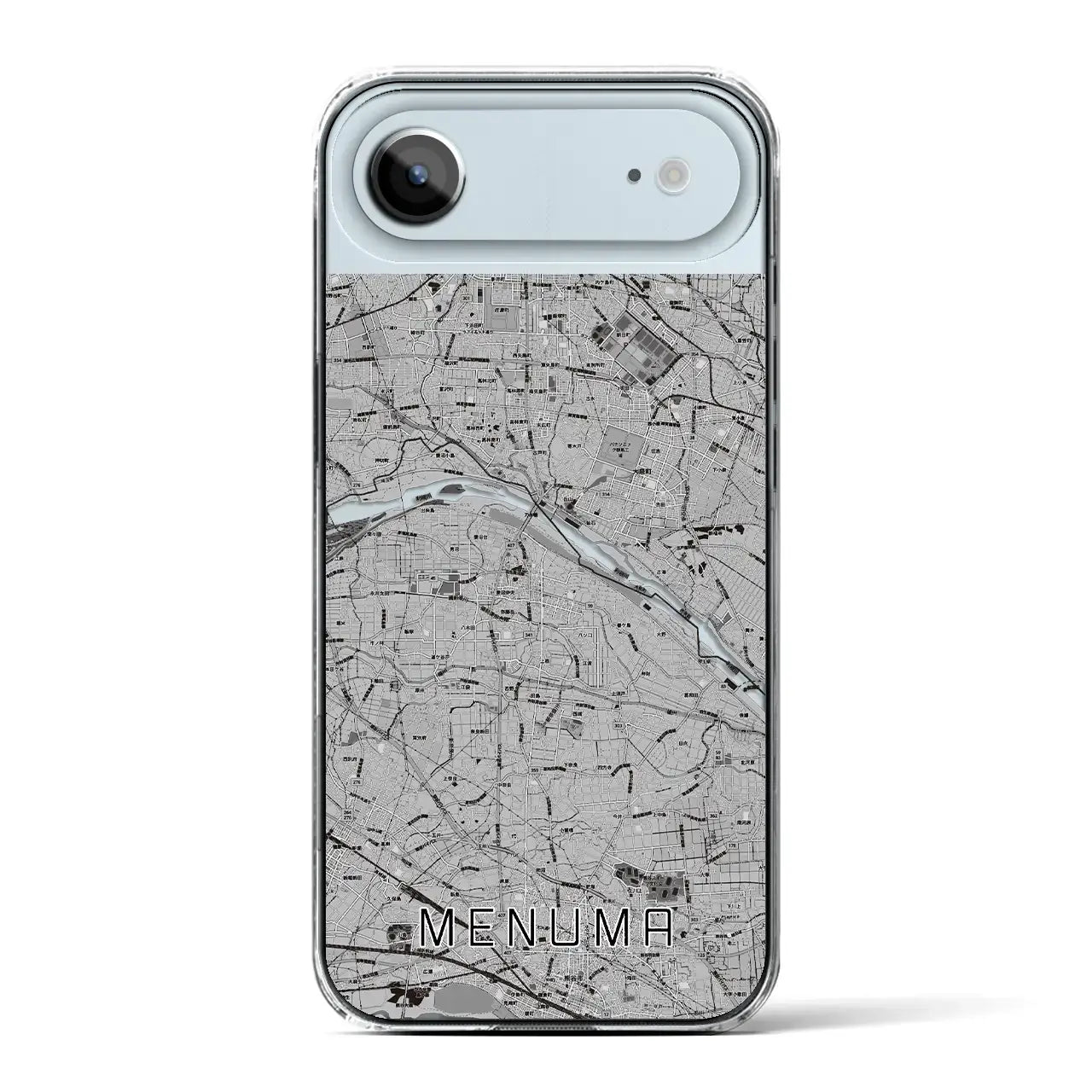 【妻沼(埼玉県)】地図柄iPhoneケース(クリアタイプ)