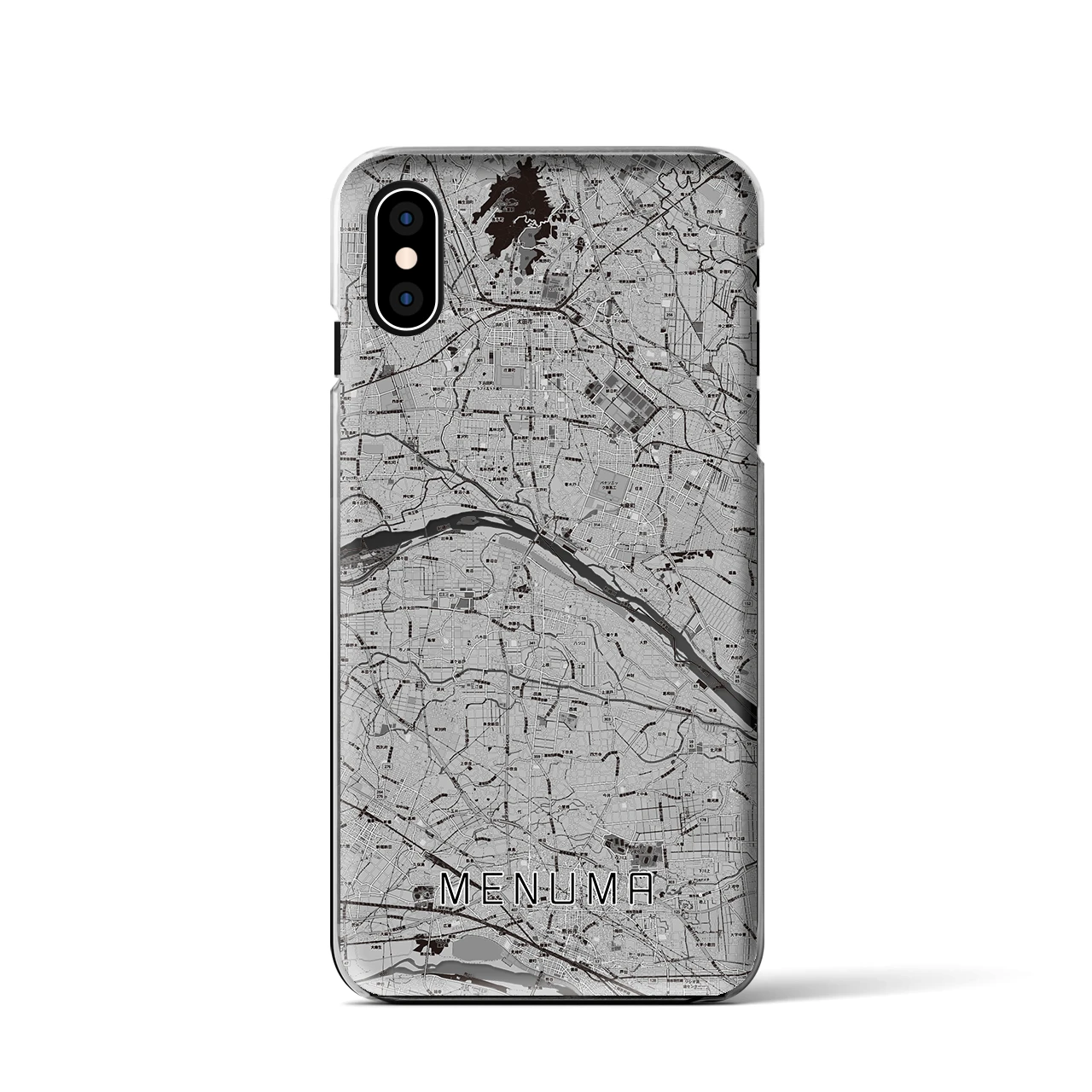 【妻沼(埼玉県)】地図柄iPhoneケース(クリアタイプ)