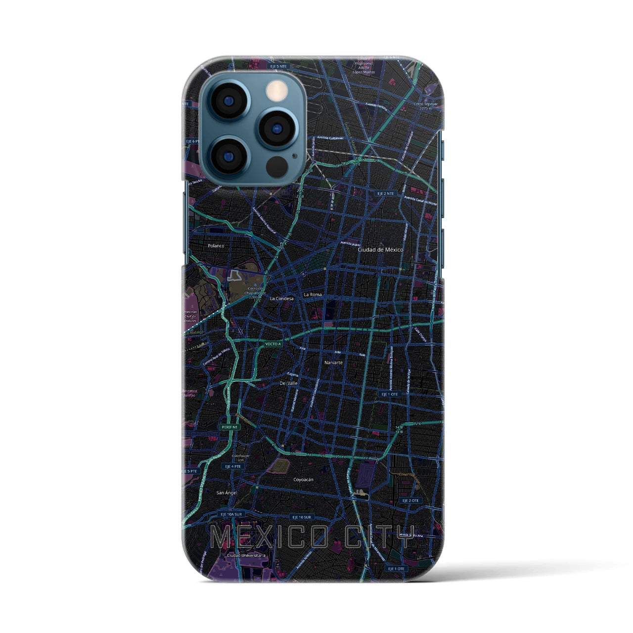 【メキシコシティ(メキシコ)】地図柄iPhoneケース(バックカバータイプ)