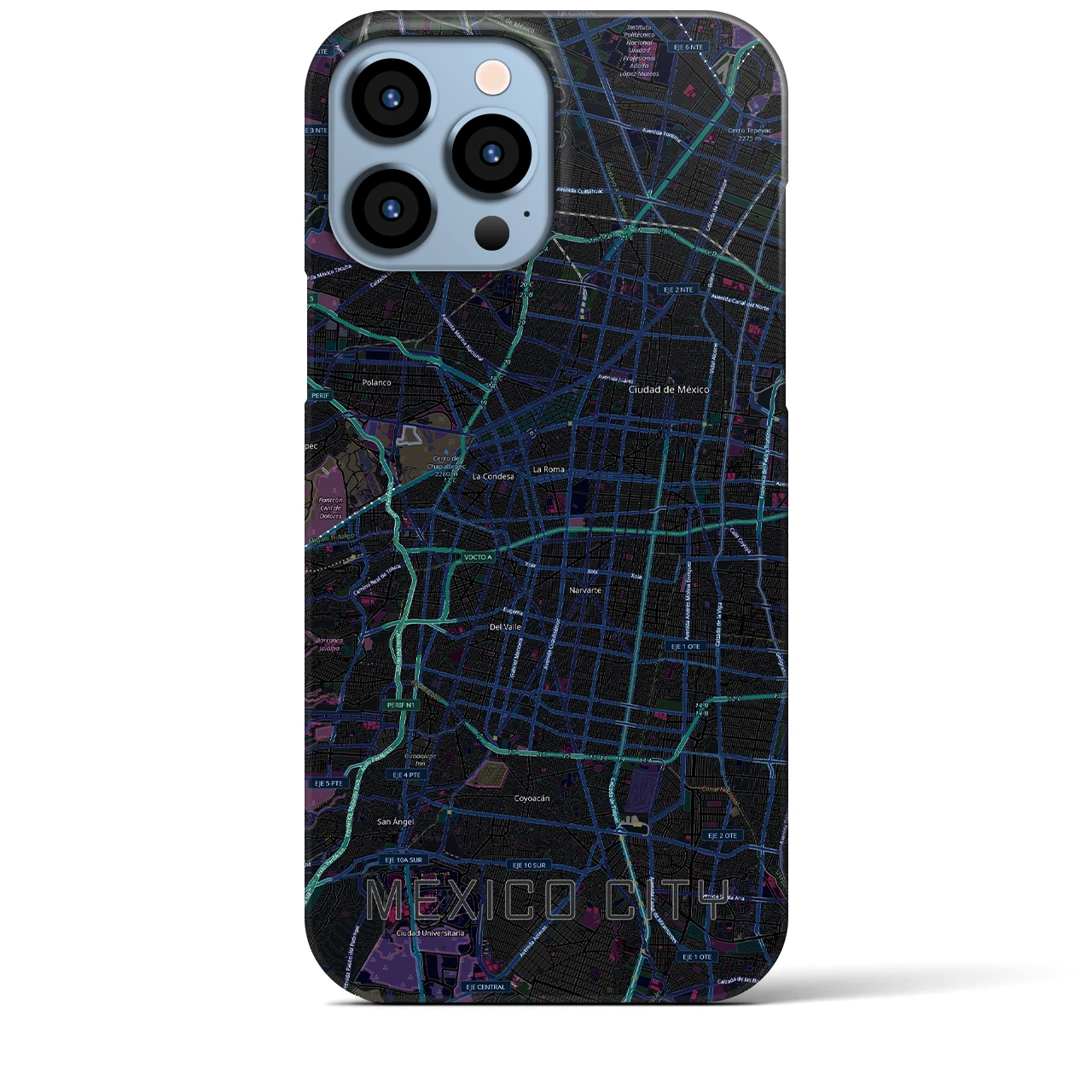 【メキシコシティ(メキシコ)】地図柄iPhoneケース(バックカバータイプ)