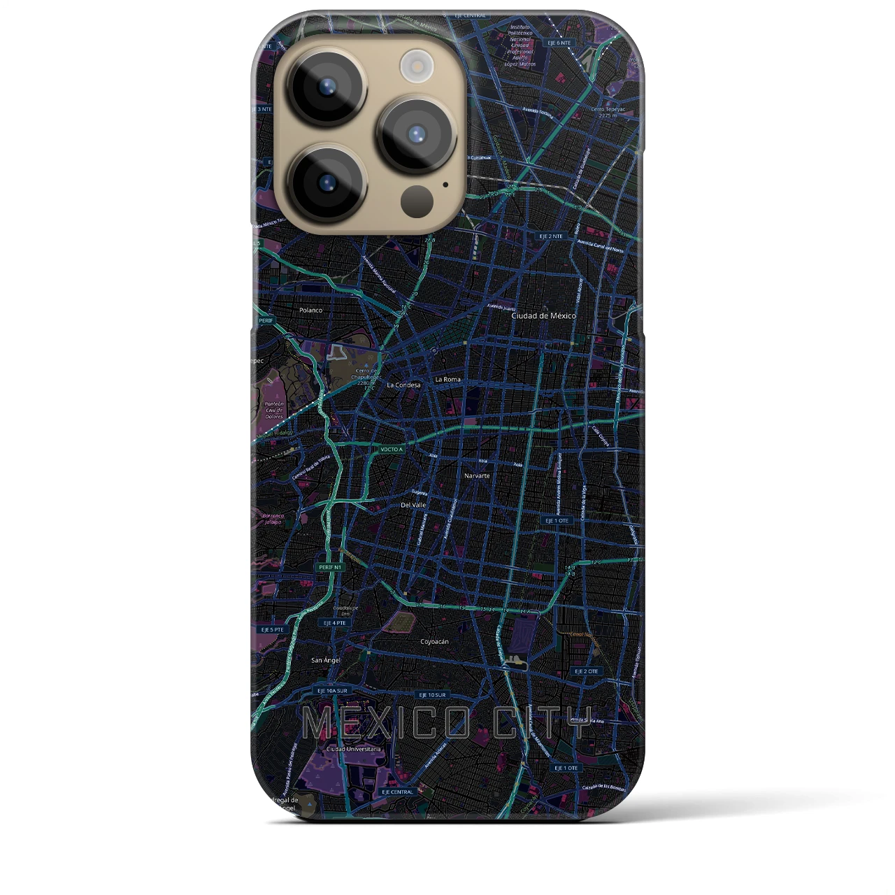 【メキシコシティ(メキシコ)】地図柄iPhoneケース(バックカバータイプ)