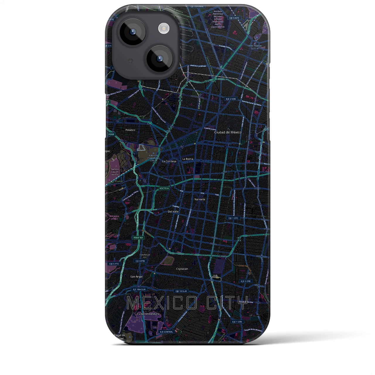【メキシコシティ(メキシコ)】地図柄iPhoneケース(バックカバータイプ)