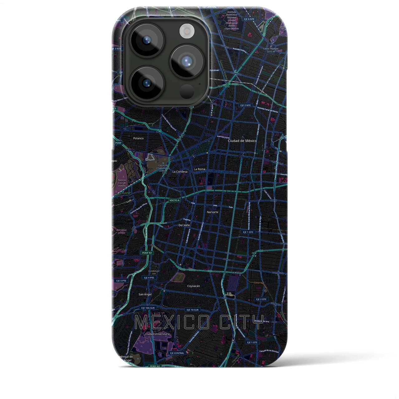 【メキシコシティ(メキシコ)】地図柄iPhoneケース(バックカバータイプ)