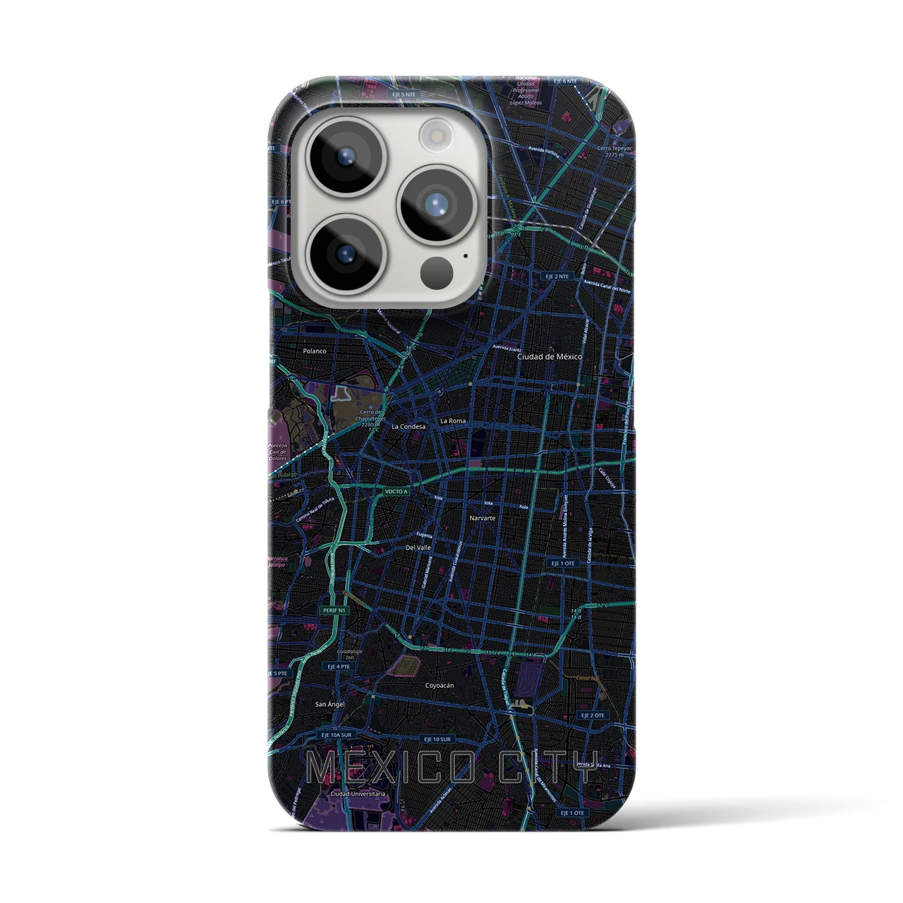 【メキシコシティ(メキシコ)】地図柄iPhoneケース(バックカバータイプ)