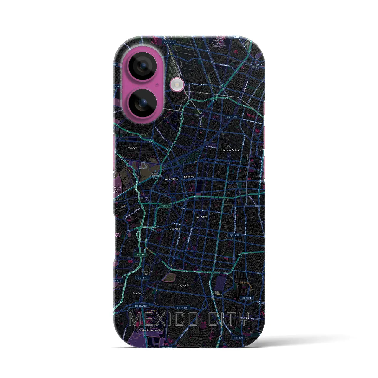 【メキシコシティ(メキシコ)】地図柄iPhoneケース(バックカバータイプ)