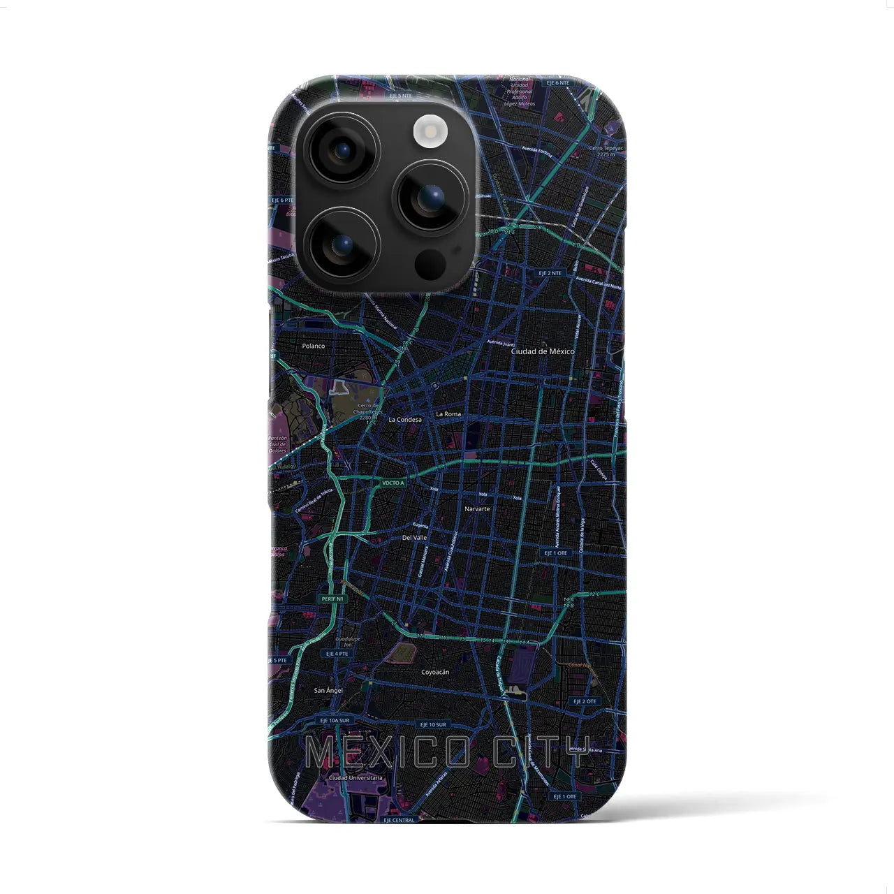 【メキシコシティ(メキシコ)】地図柄iPhoneケース(バックカバータイプ)