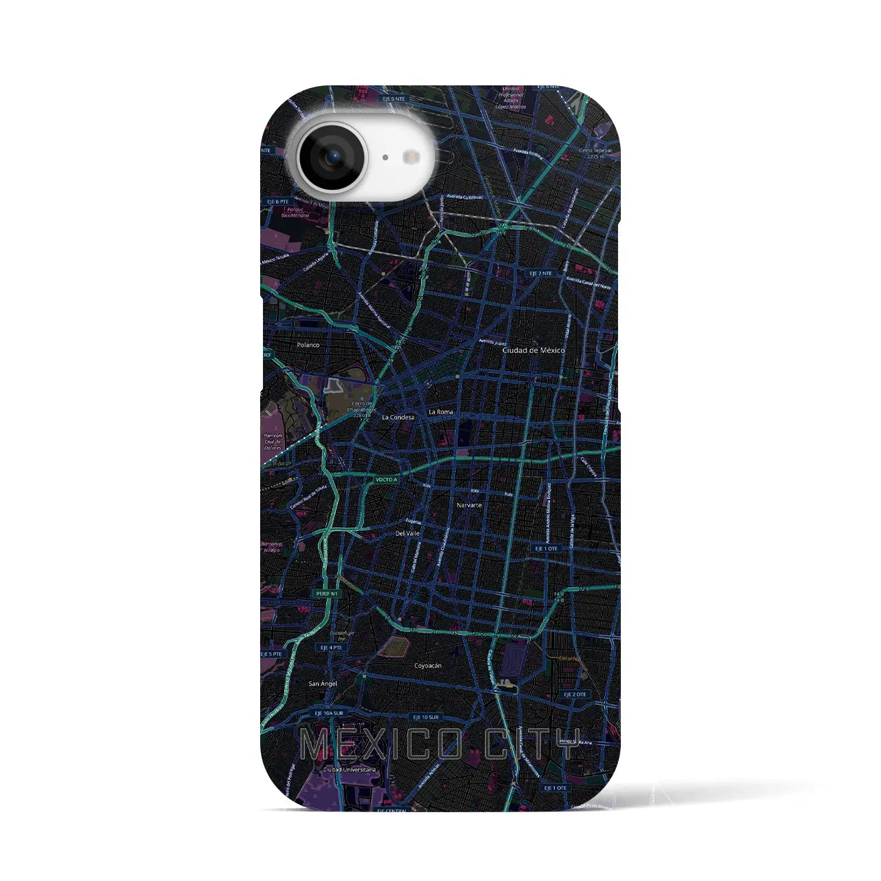 【メキシコシティ(メキシコ)】地図柄iPhoneケース(バックカバータイプ)