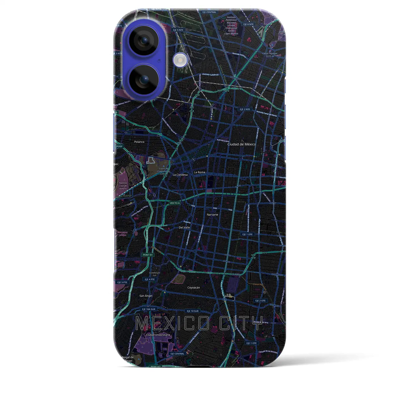 【メキシコシティ(メキシコ)】地図柄iPhoneケース(バックカバータイプ)